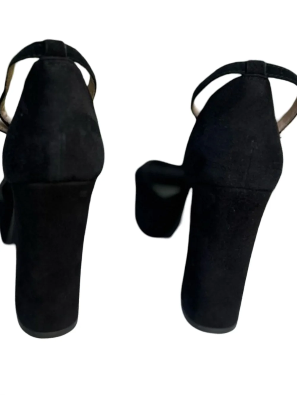 Tory Burch Black Suede Platform Block Heel Sandals